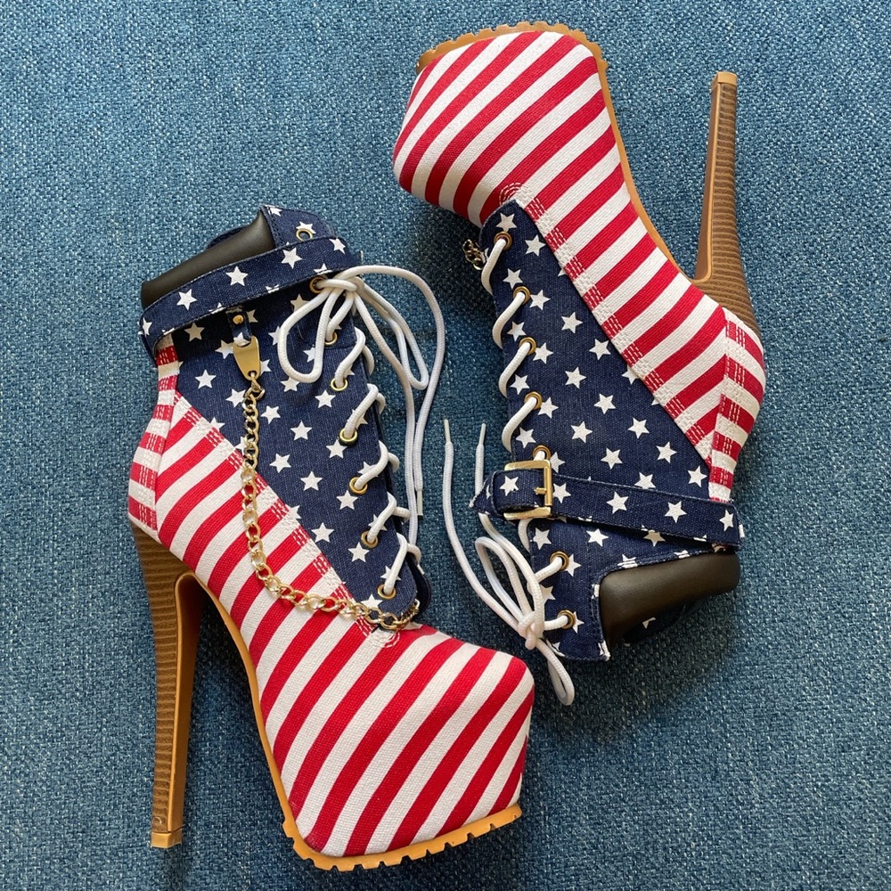 American Flag Stiletto Boots